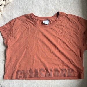 Gym shark workout cropped tee